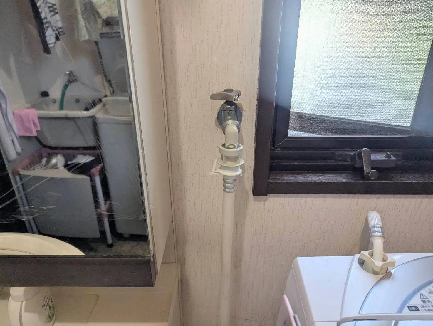 洗濯水栓交換前